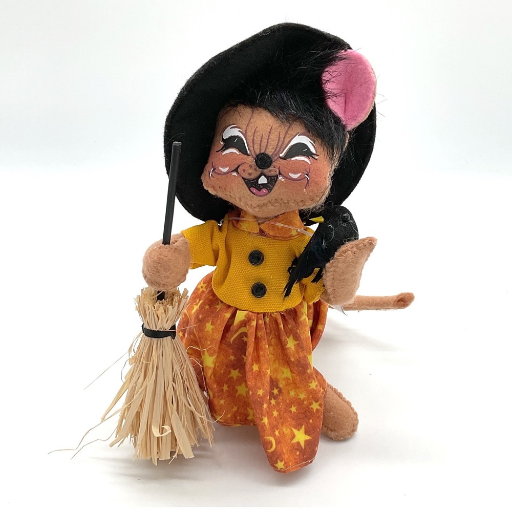 Annalee Dolls 6in Moonlight Witch Mouse Halloween Felt Figure NWT